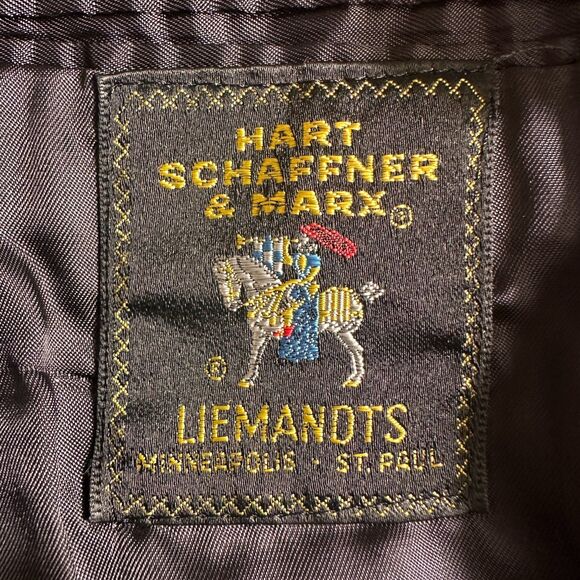 Vintage Hart Schaffner Marx Men’s Tweed Wool Sport Coat 42R Half‑Lined 2‑Button - Picture 11 of 12